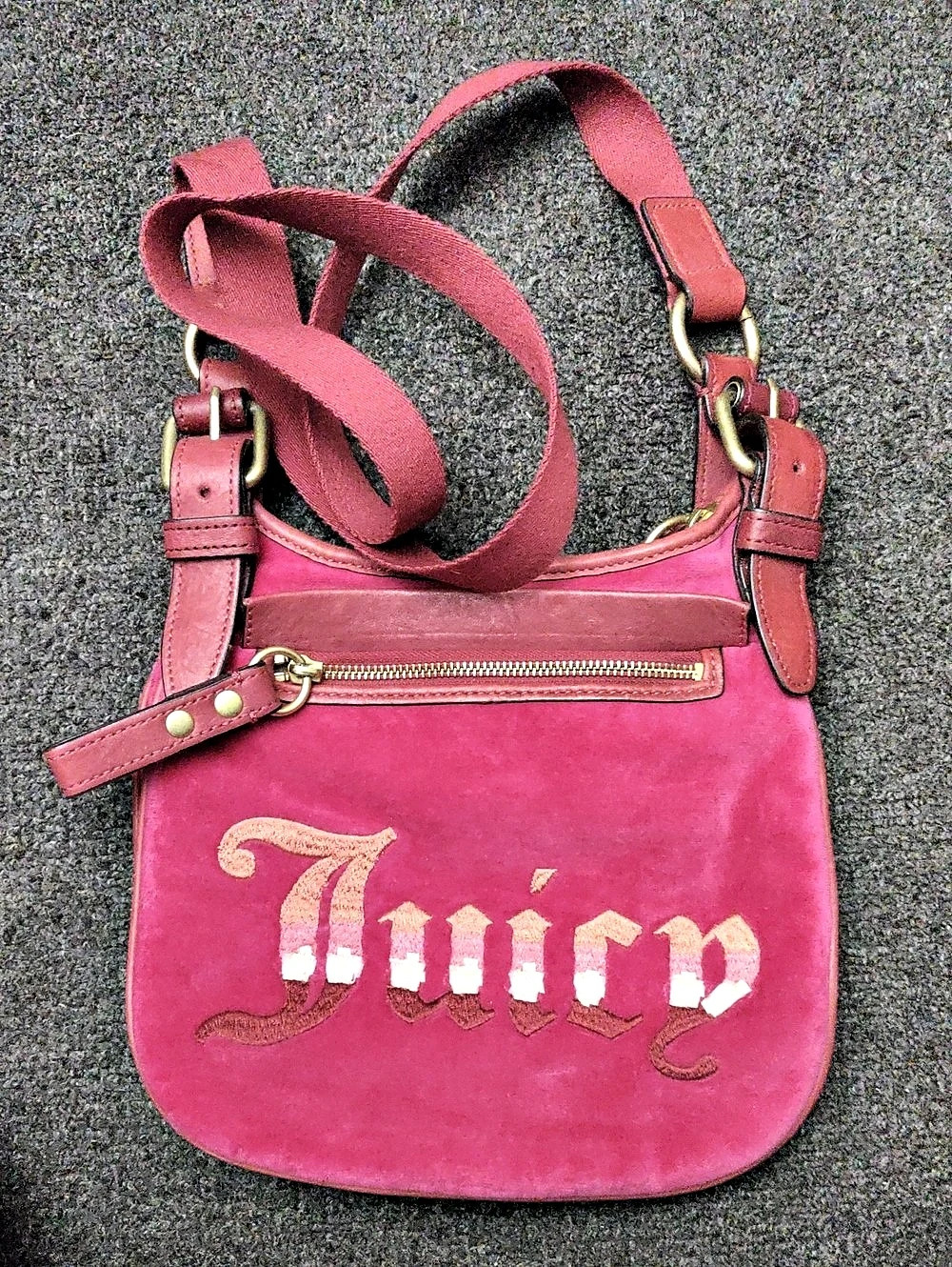 Juicy Couture Embroidered Shoulder Bag in Pink